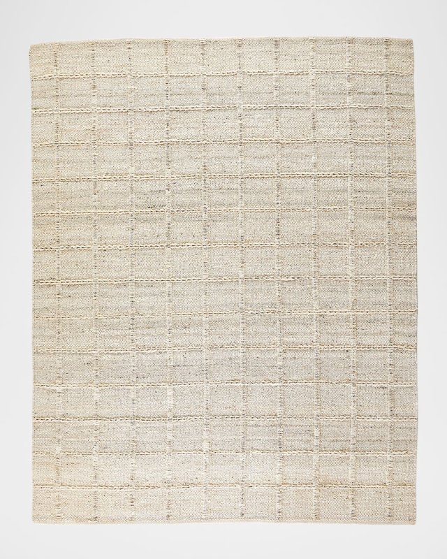 Grid Hand-Woven Jute Rug, 10' x 14'